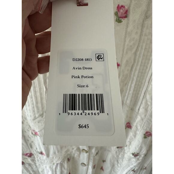 Loveshack fancy the avin pink potion dress size 6 - Picture 10 of 16